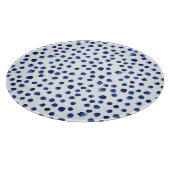 Blauwe Polka: Waterverf Dot Naadloos. Snijplank (Hoek)