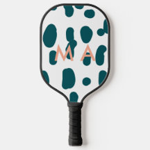 Blauwe polkadot oranje pastel monogram man letter 