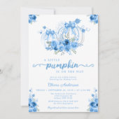 Blauwe pompoen Herfst Baby shower Kaart (Voorkant)