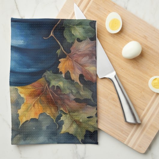 Blauwe pompoen - keukenhanddoek (Quarter Fold)