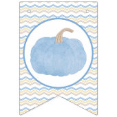 Blauwe pompoen verjaardagsfeestje banner (Eerste vlag)