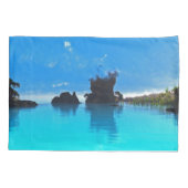 Blauwe pool kussensloop (Achterkant)