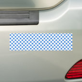 Blauwe poolpunten met  achtergrond bumpersticker (Op auto)