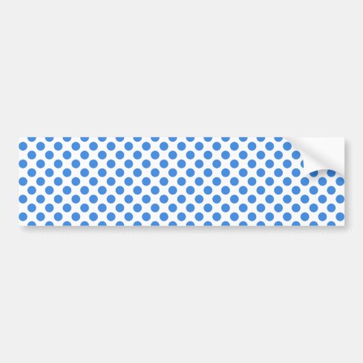 Blauwe poolpunten met  achtergrond bumpersticker (Voorkant)