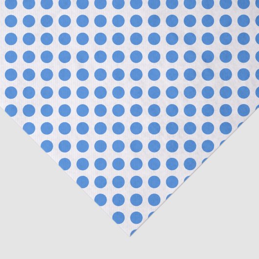 Blauwe poolpunten met achtergrond tissuepapier (Detail)