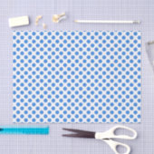 Blauwe poolpunten met  achtergrond tissuepapier (Craft)
