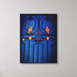 Blauwe poort canvas afdruk