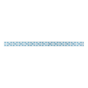 Blauwe pootafdrukken lint