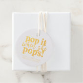 Blauwe Pop als ze Baby shower Pop Bedankjes Labels (Met doos)
