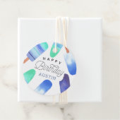 Blauwe Populair Gepersonaliseerde Kinderen Birthda Bedankjes Labels (In situ)