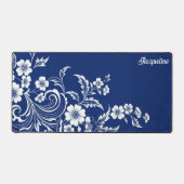 Blauwe porseleinen bloei bureaumat (Voorkant)