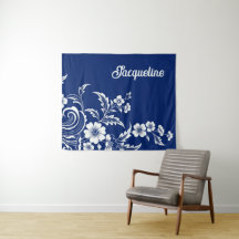 Blauwe porseleinen bloei