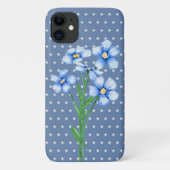 blauwe posities op witte sterren Case-Mate iPhone case (Achterkant)