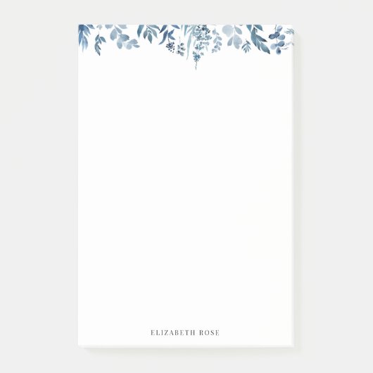 blauwe post-it-notities met bladmotief post-it® notes (Voorkant)