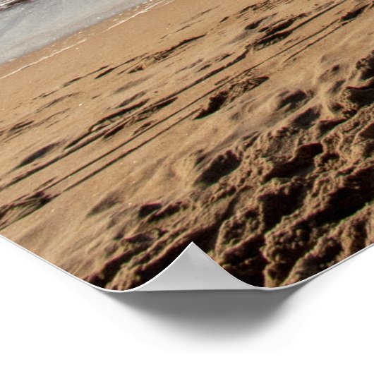 Blauwe poster en zandkusten (Hoek)