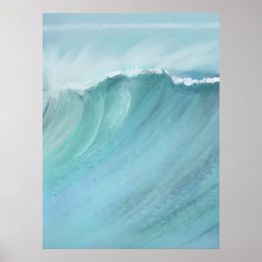 Blauwe Poster met Golven (Voorkant)