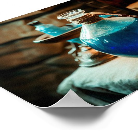 Blauwe Potion in Alchemy Lab Poster (Hoek)