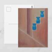 Blauwe potten briefkaart (Voorkant / Achterkant)