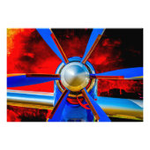Blauwe propeller foto afdruk (Voorkant)