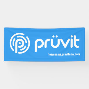 Blauwe pruvit banner