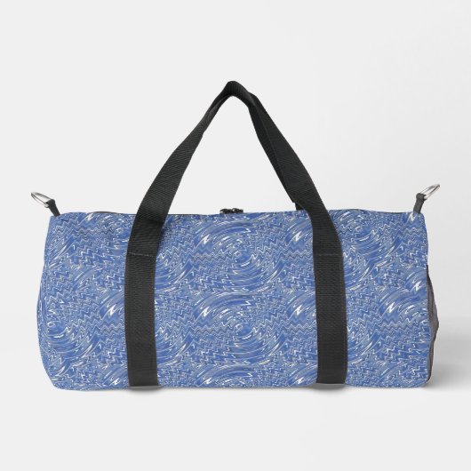 Blauwe psychedelische print Duffle tas (Voorkant)