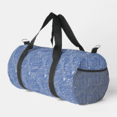 Blauwe psychedelische print Duffle tas (Rechterhoek)