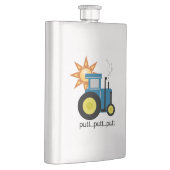 Blauwe putt trekker heupfles (Rechts)