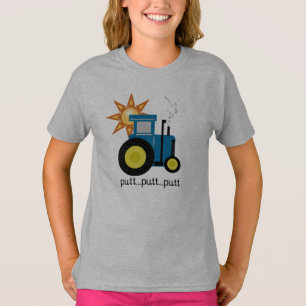 Blauwe putt trekker t-shirt