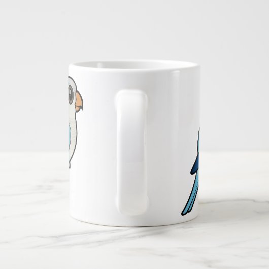 Blauwe Quaker Jumbo Mok (Achterkant)