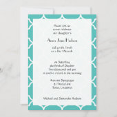 Blauwe Quatrefoil, Marokkaans Traliewerk, Bat Mitz Kaart (Voorkant)