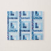 Blauwe Quilt Legpuzzel (Horizontaal)