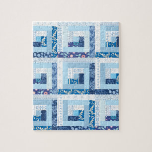 Blauwe Quilt Legpuzzel