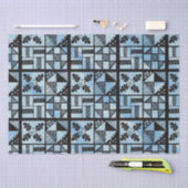 Blauwe Quilters Patchwork Tissuepapier (Craft)