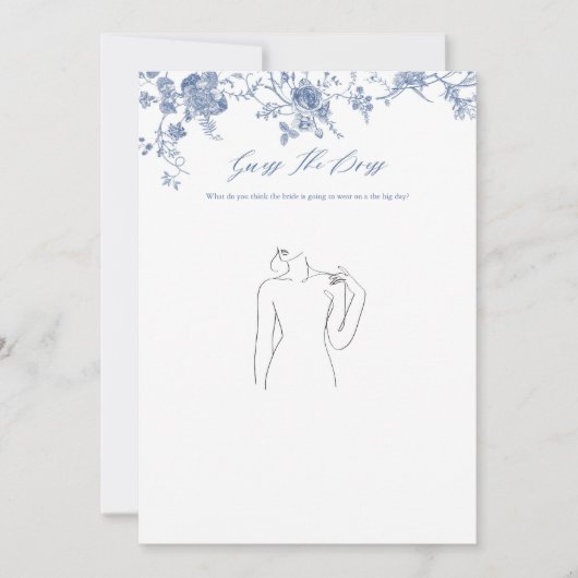 Blauwe Raad Het Bruidsjurk Bruiloftsspel Kaarten (Voorkant)