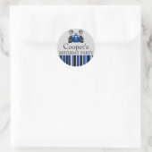 Blauwe Raceauto Sticker (Tas)