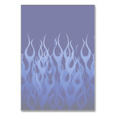 Blauwe Raceflames op Carbon Fiber Print Kaart (Achterkant)