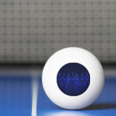 Blauwe Raceflames op Carbon Fiber Print Pingpongballen (Net)