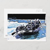 BLAUWE RAFING BRIEFKAART (Voorkant / Achterkant)