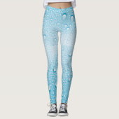BLAUWE RAINDROP DEW PATROON LEGGINGS (Voorkant)