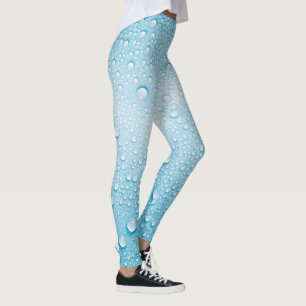 BLAUWE RAINDROP DEW PATROON LEGGINGS
