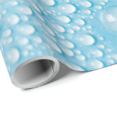 BLAUWE RAINDROP WET PATROON CADEAUPAPIER (Rol Hoek)