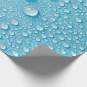 BLAUWE RAINDROP WET PATROON CADEAUPAPIER (Hoek)