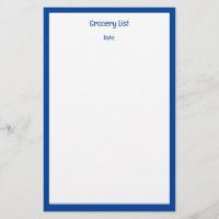 Blauwe Rand Aangepaste Kleur Kruidenierswinkel Lij