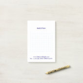 Blauwe rasternotities post-it® notes (Op bureau)