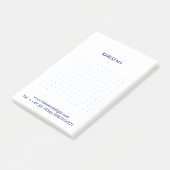 Blauwe rasternotities post-it® notes (Schuin)
