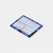 Blauwe rechthoekige Tegels Post-it® Notes (Schuin)