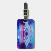 Blauwe reflectie bagagelabel (Voorkant verticaal)