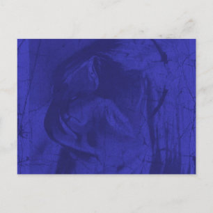 Blauwe reflecties briefkaart