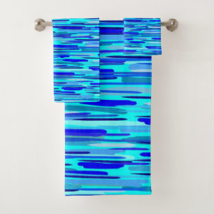 Blauwe Regen druppels Abstract Bad Handdoek