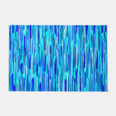 Blauwe Regen druppels Abstract Deurmat (Voorkant)